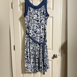 Perceptions New York Dress Chambray Blue & White-Size XL-Excellent condition